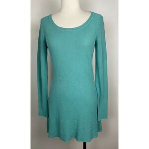 Peruvian Connection 100% Pima Cotton Green Long Sleeve Pullover Sweater Small